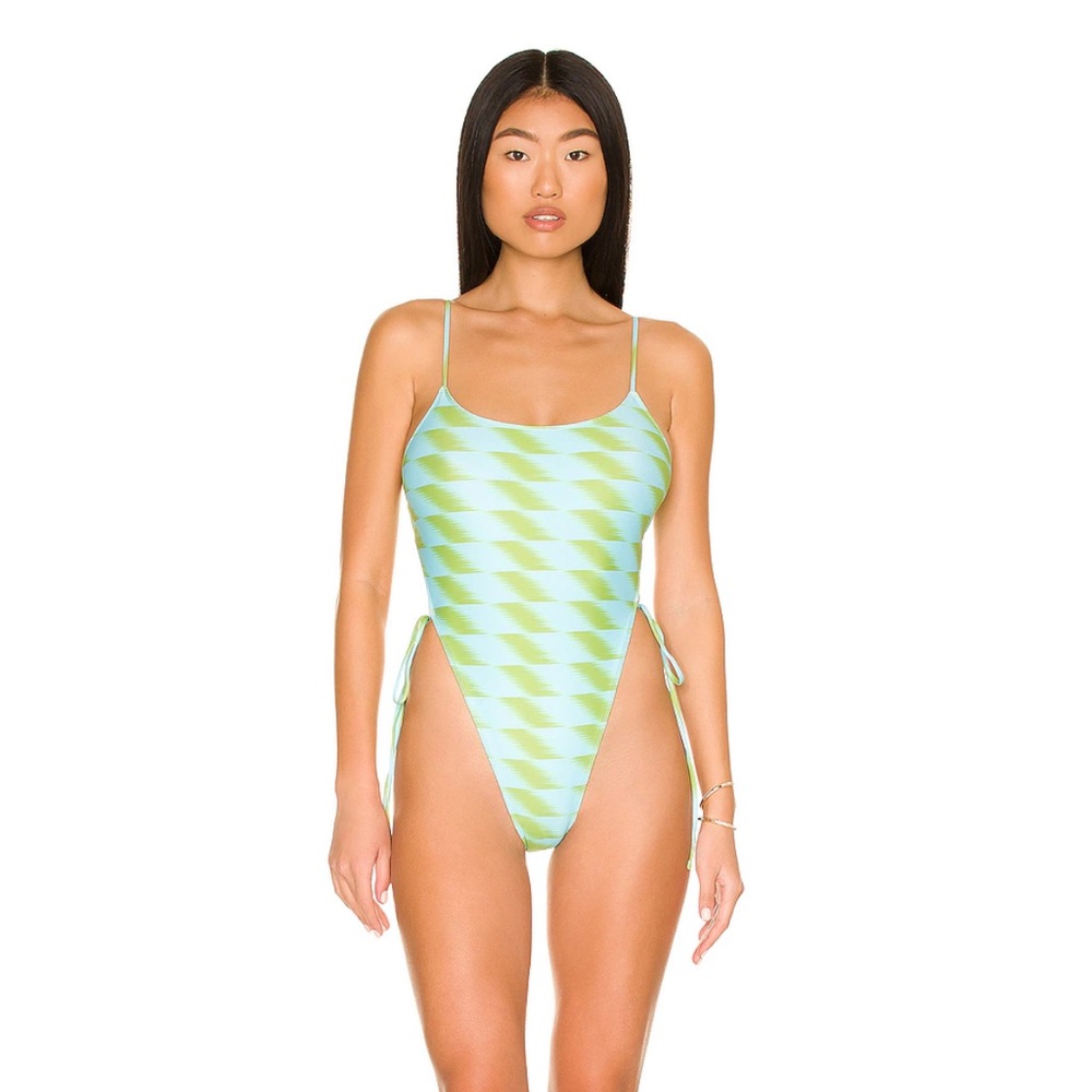 Revolve lovers and friends show out one piece swimsuit